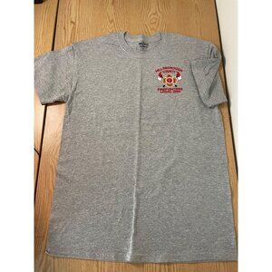 New Mens Hillsborough Firefighters from Tampa Florida Tshirt Gray size Medium